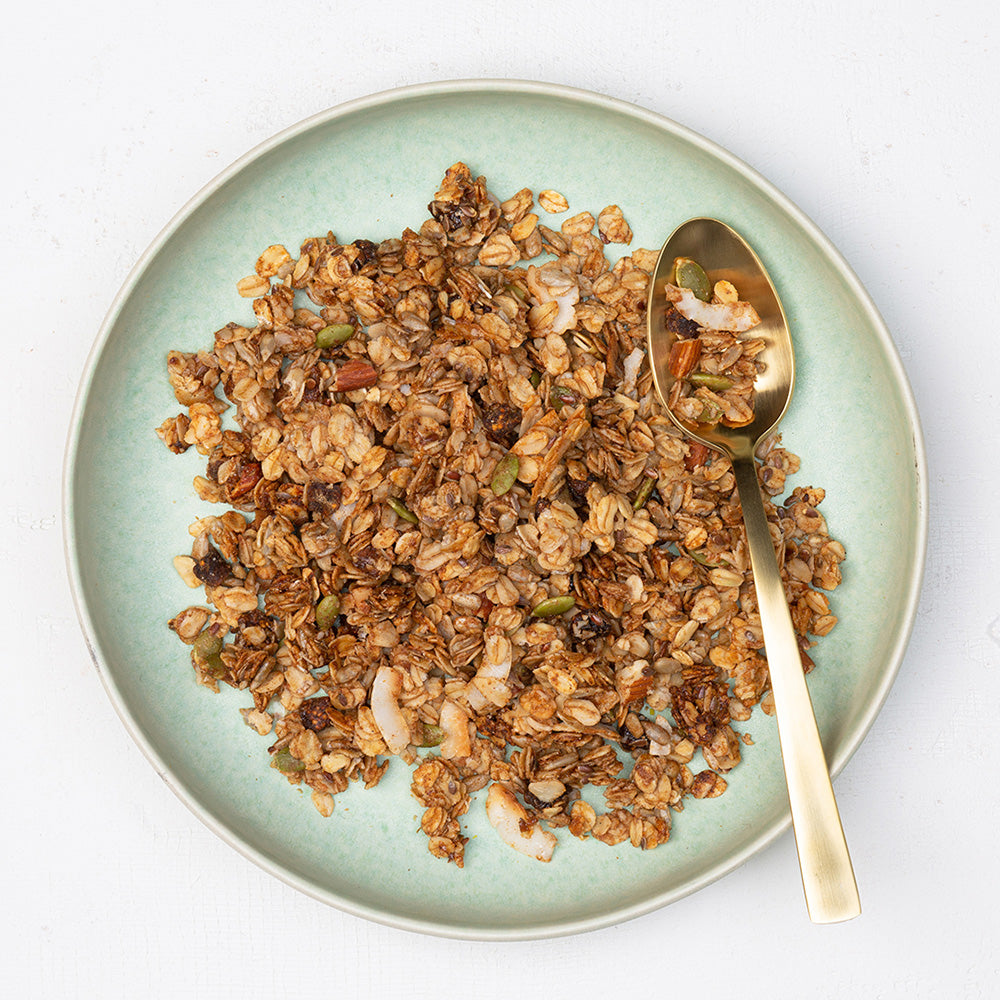Wake Prebiotic Granola in bowl